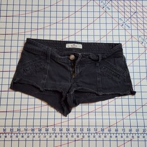 Hollister Women's Black Denim Shorts